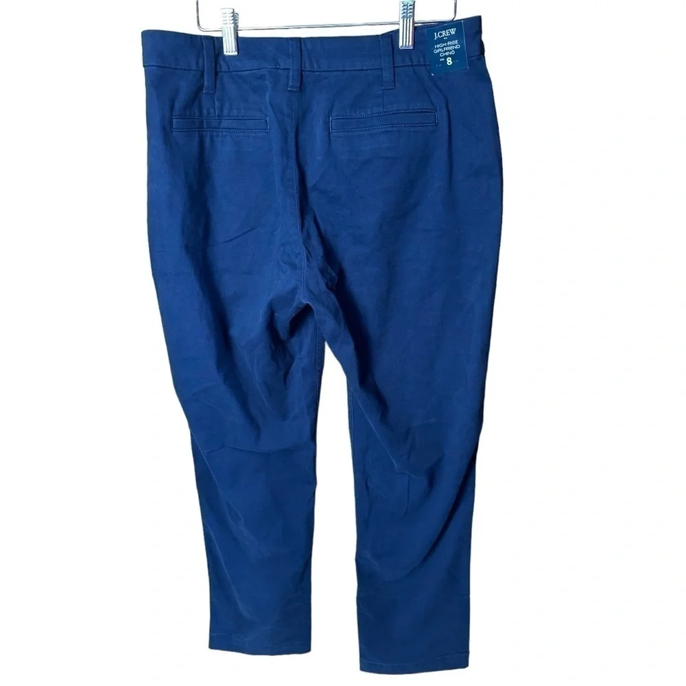 J Crew Navy Blue Petite 12 High Rise Girlfriend Chino Pants